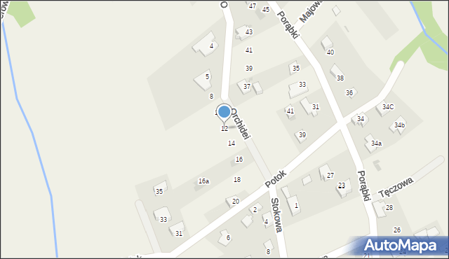 Łodygowice, Orchidei, 12, mapa Łodygowice