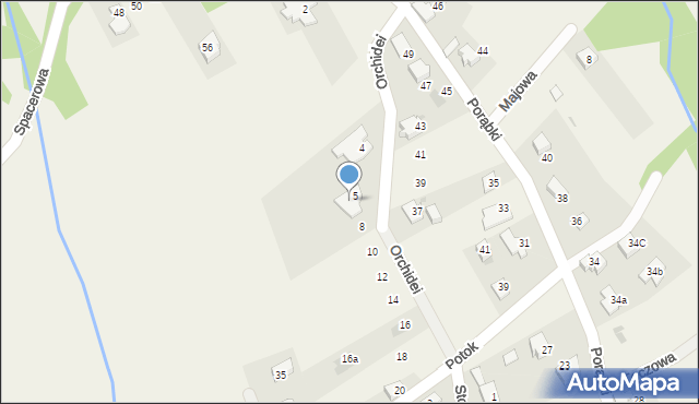 Łodygowice, Orchidei, 6, mapa Łodygowice