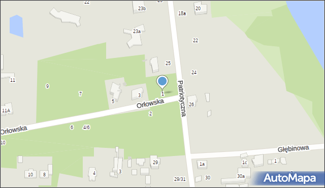Łódź, Orłowska, 1, mapa Łodzi