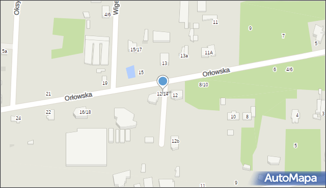Łódź, Orłowska, 12/14, mapa Łodzi