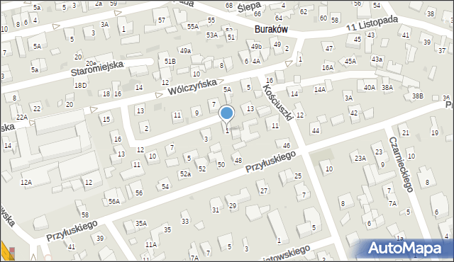 Łomianki, Orzeszkowej Elizy, 1, mapa Łomianki