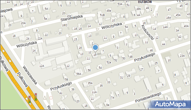 Łomianki, Orzeszkowej Elizy, 9, mapa Łomianki