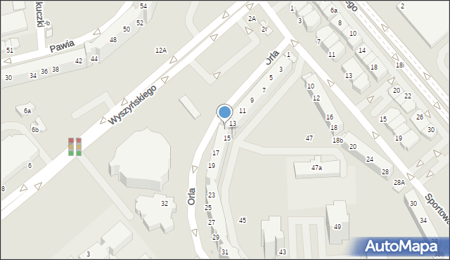 Lubin, Orla, 15b, mapa Lubin