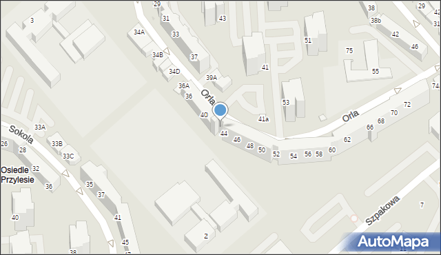 Lubin, Orla, 44b, mapa Lubin