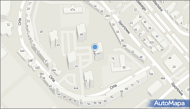 Lubin, Orla, 51, mapa Lubin