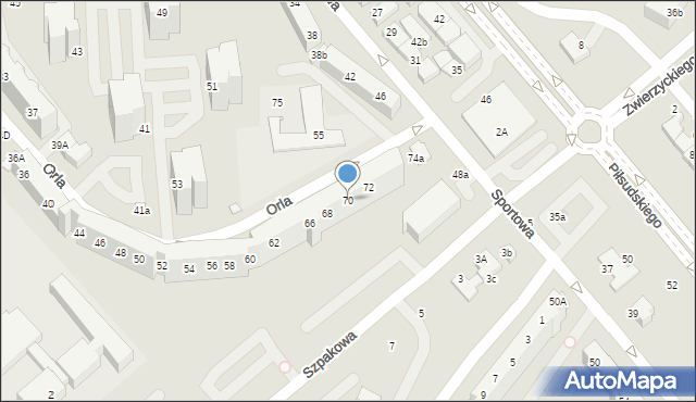 Lubin, Orla, 70, mapa Lubin