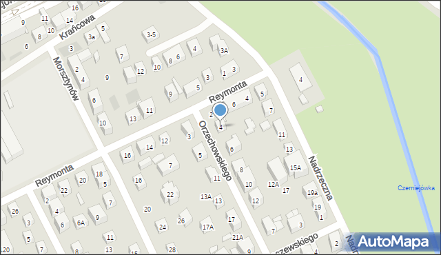 Lublin, Orzechowskiego Stanisława, 4, mapa Lublina