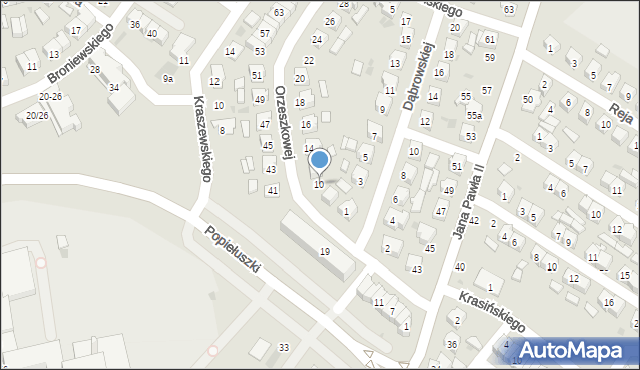 Łuków, Orzeszkowej Elizy, 10, mapa Łuków