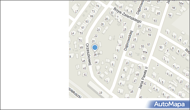 Łuków, Orzeszkowej Elizy, 16, mapa Łuków