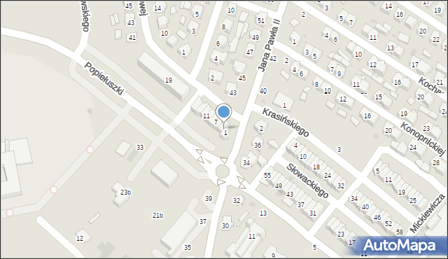 Łuków, Orzeszkowej Elizy, 3, mapa Łuków