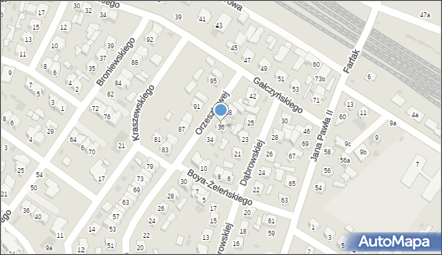 Łuków, Orzeszkowej Elizy, 36, mapa Łuków