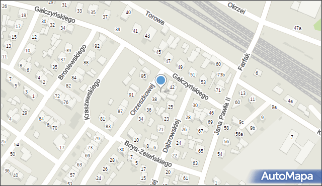 Łuków, Orzeszkowej Elizy, 40, mapa Łuków