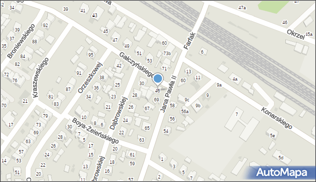 Łuków, Orzeszkowej Elizy, 46, mapa Łuków