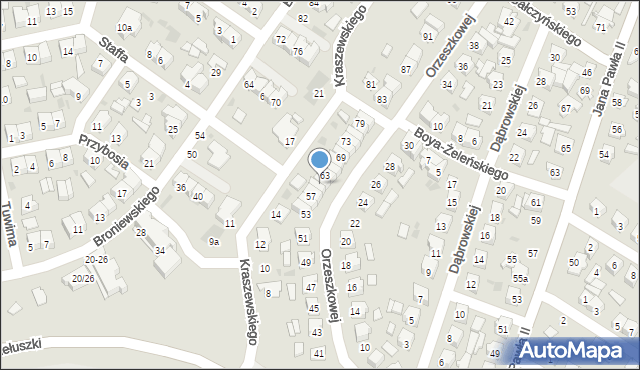 Łuków, Orzeszkowej Elizy, 61, mapa Łuków