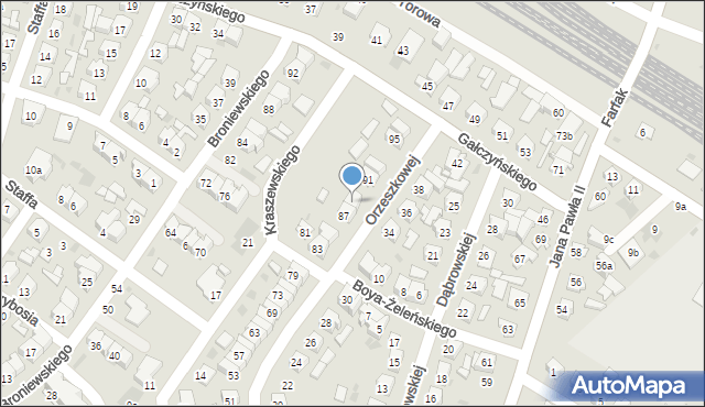 Łuków, Orzeszkowej Elizy, 89, mapa Łuków