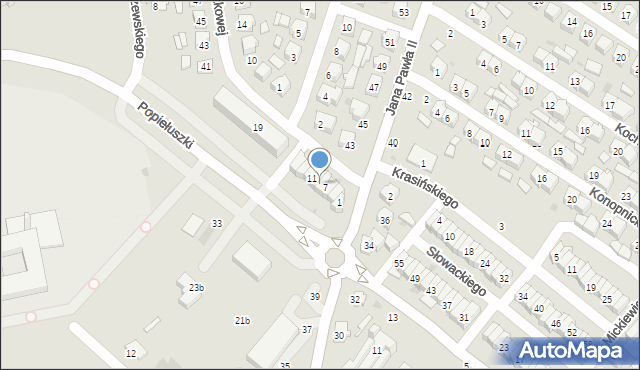 Łuków, Orzeszkowej Elizy, 9, mapa Łuków