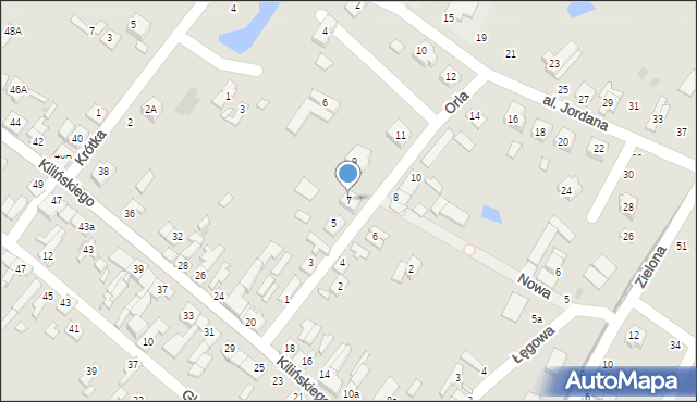 Lutomiersk, Orla, 7, mapa Lutomiersk