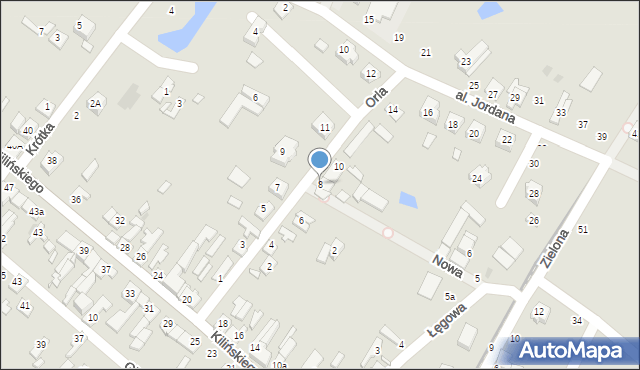 Lutomiersk, Orla, 8, mapa Lutomiersk