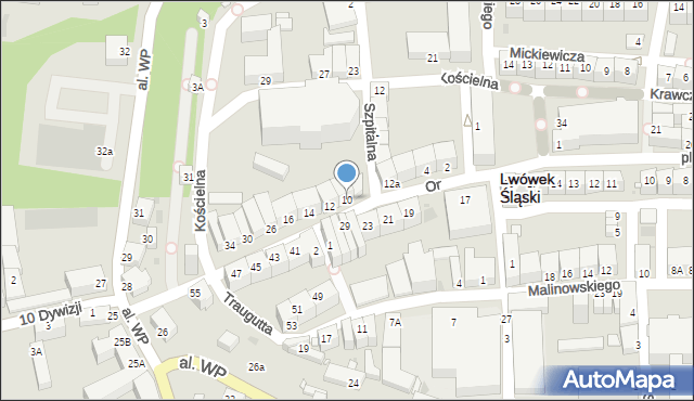 Lwówek Śląski, Orzeszkowej Elizy, 10, mapa Lwówek Śląski