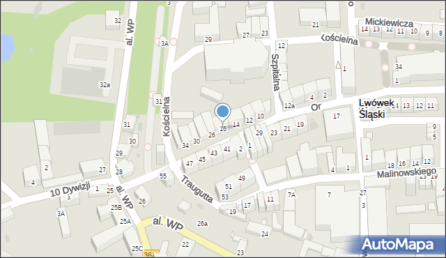 Lwówek Śląski, Orzeszkowej Elizy, 16, mapa Lwówek Śląski