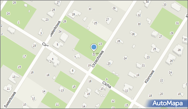 Magdalenka, Orzechowa, 21, mapa Magdalenka