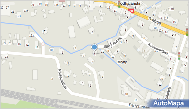 Maków Podhalański, Orkana Władysława, 1, mapa Maków Podhalański