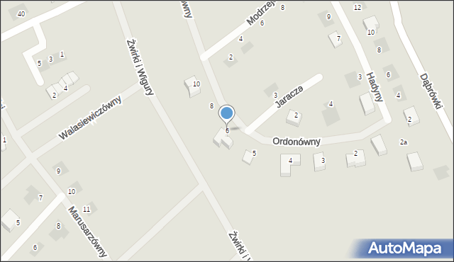 Malbork, Ordonówny Hanki, 6, mapa Malborka