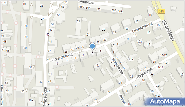 Malbork, Orzeszkowej Elizy, 5, mapa Malborka