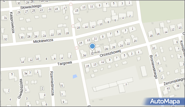 Margonin, Orzeszkowej Elizy, 32, mapa Margonin