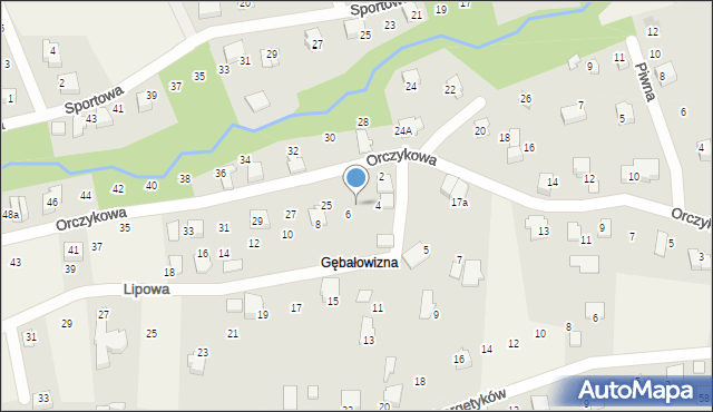 Meszna, Orczykowa, 23, mapa Meszna