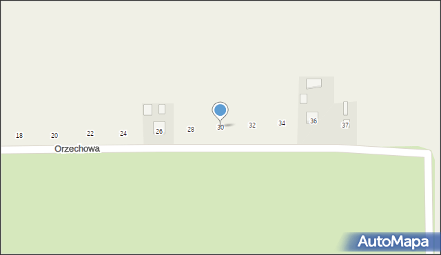 Michalów, Orzechowa, 30, mapa Michalów