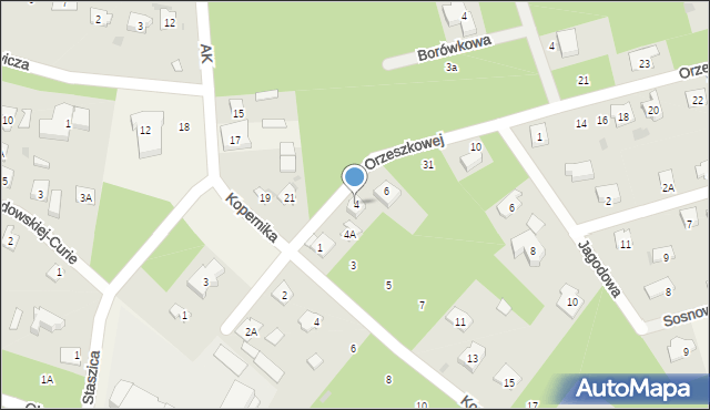 Międzyborów, Orzeszkowej Elizy, 4, mapa Międzyborów