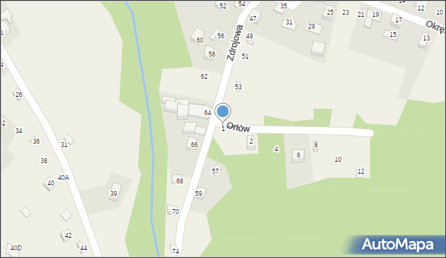 Międzybrodzie Bialskie, Orłów, 1, mapa Międzybrodzie Bialskie