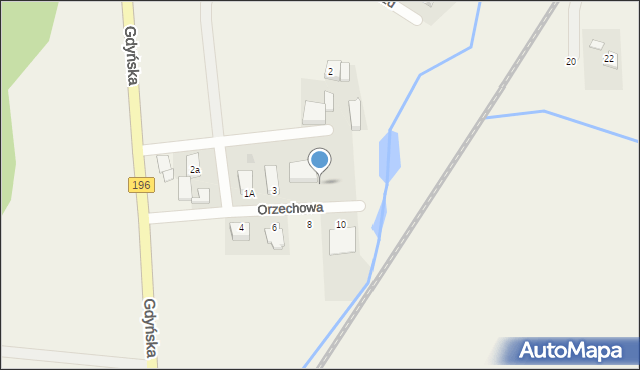 Miękowo, Orzechowa, 5, mapa Miękowo