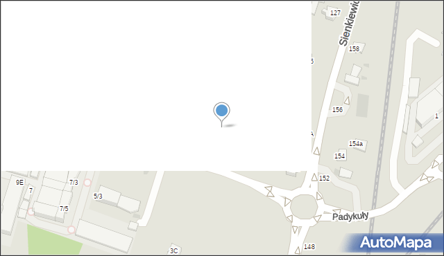 Mielec, Orkana Władysława, 1, mapa Mielca