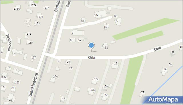 Mielec, Orla, 78, mapa Mielca