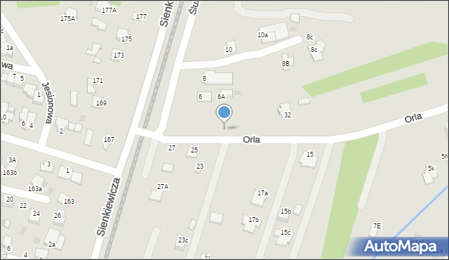 Mielec, Orla, 84, mapa Mielca