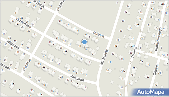 Mielec, Orzechowa, 8, mapa Mielca