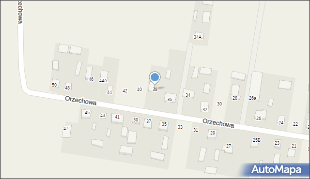 Milanów, Orzechowa, 38, mapa Milanów