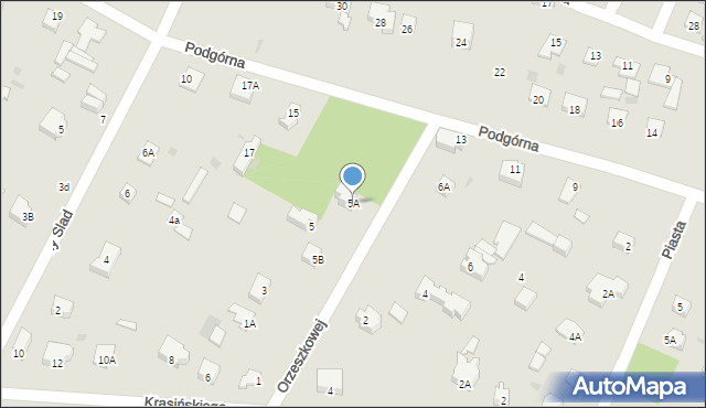 Milanówek, Orzeszkowej Elizy, 5A, mapa Milanówek