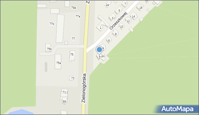 Modrzyca, Orzeszkowej Elizy, 2, mapa Modrzyca