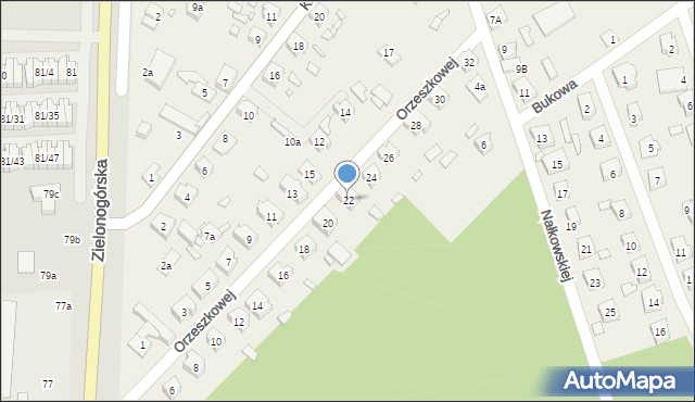 Modrzyca, Orzeszkowej Elizy, 22, mapa Modrzyca