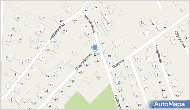 Modrzyca, Orzeszkowej Elizy, 32, mapa Modrzyca