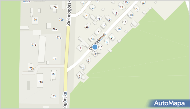 Modrzyca, Orzeszkowej Elizy, 8, mapa Modrzyca