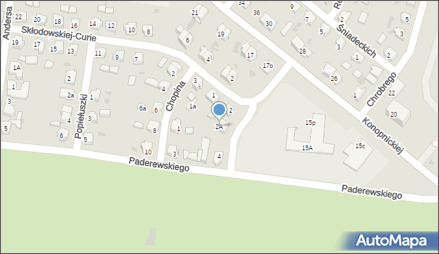 Mogilno, Orzeszkowej Elizy, 2A, mapa Mogilno