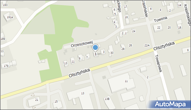 Mrągowo, Orzeszkowej Elizy, 5, mapa Mrągowo