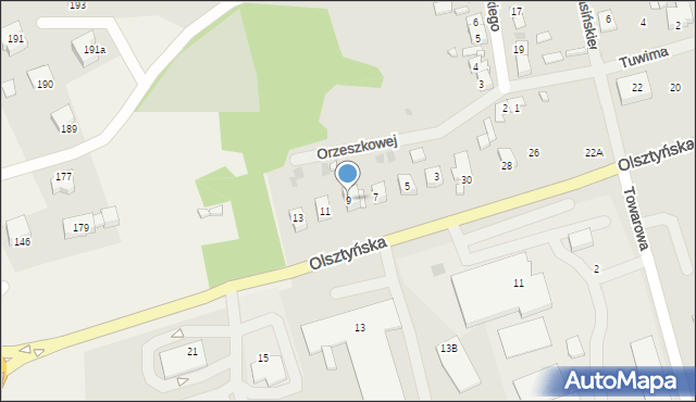 Mrągowo, Orzeszkowej Elizy, 9, mapa Mrągowo