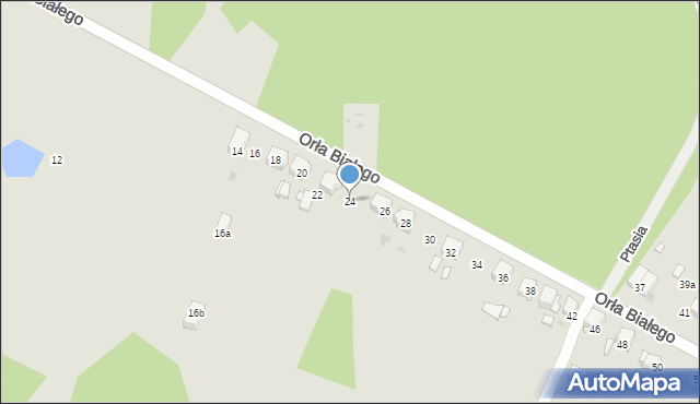 Mysłowice, Orła Białego, 24, mapa Mysłowice