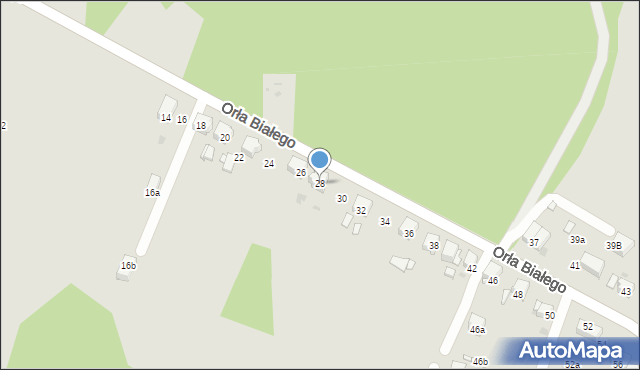 Mysłowice, Orła Białego, 28, mapa Mysłowice