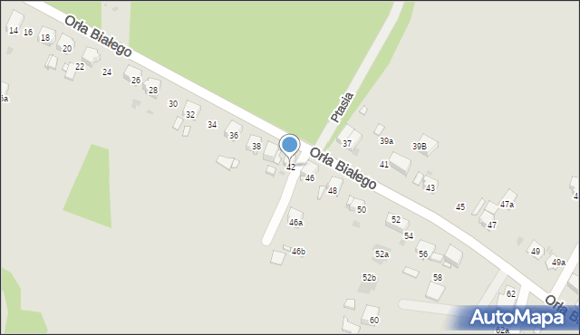 Mysłowice, Orła Białego, 42, mapa Mysłowice